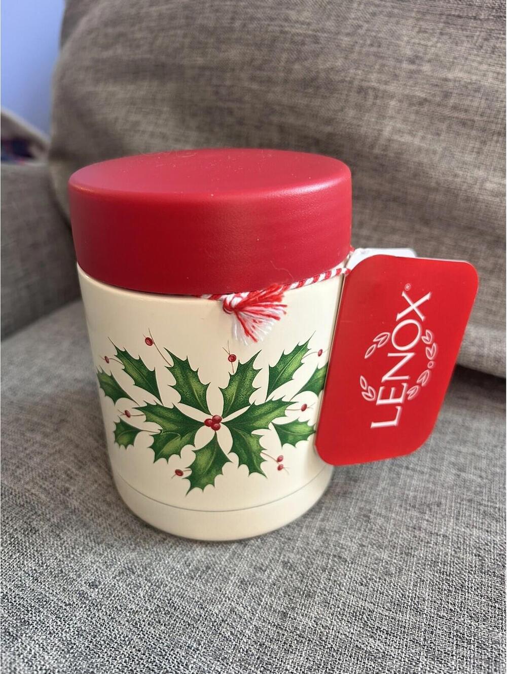 Lenox Holiday Stainless Steel Insulated Food Container New